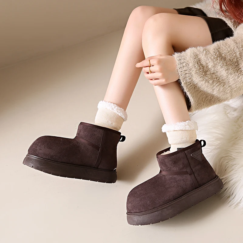 2024 New Simple and Fashionable Snow Boots Dwen Small Milk Bag Warm Thick Bottom Big Head Available in Multiple Color