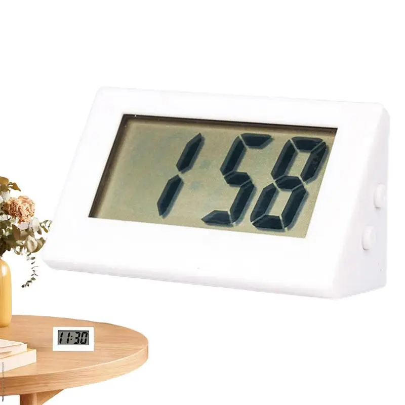 Silent Countdown Clock For Car Liquid Crystal Car Clock Digital Button Battery Mini Automotive Watch For Home