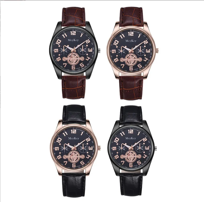 

Часы наручные мужские кварцевые аналоговые, Модные Простые ретро-часы с циферблатом, классические, подарок