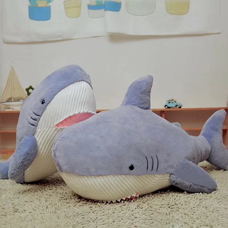 Игрушка плюшевая в виде акулы 60-120 см