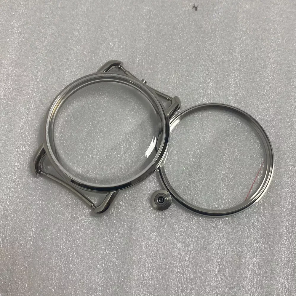 

NEW 316L Stainless Steel Polished Watch Case 41mm Men's Replacement Case Mineral Glass for ETA 6497 6498/ST3600 ST3620 Movem