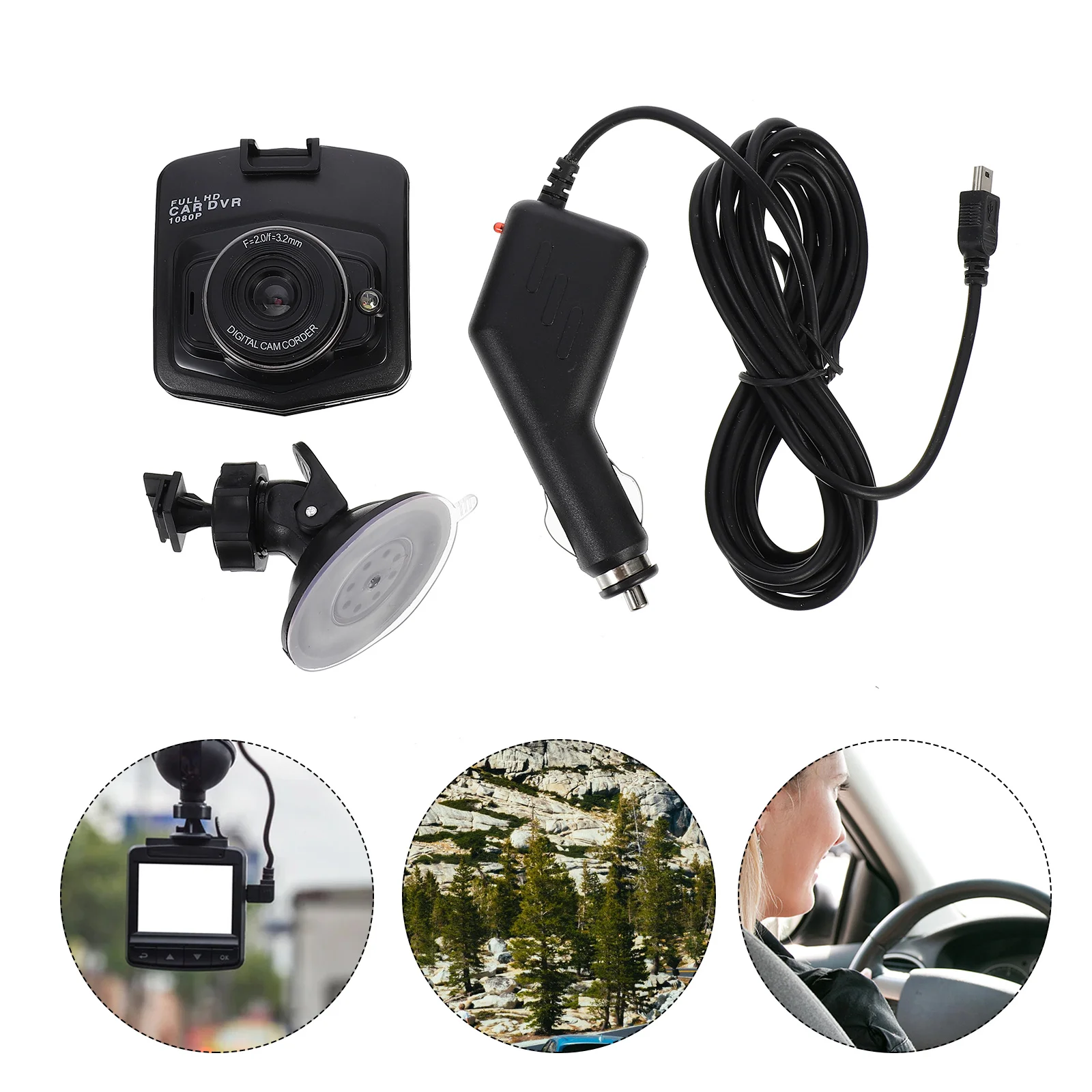 

1Pc Night Vision 1080P 2.2 Inch Wide Angle Recording WDR G-Sensor Car Dash Cam Parking Monitor Car Recorder