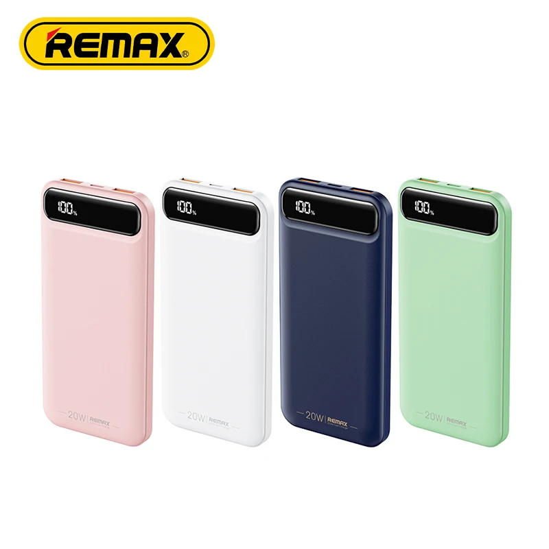 

Remax Power Bank 10000/20000mah External Battery USB Fasting Charger PoverBank With LED Digital Display For iPhone Huawei