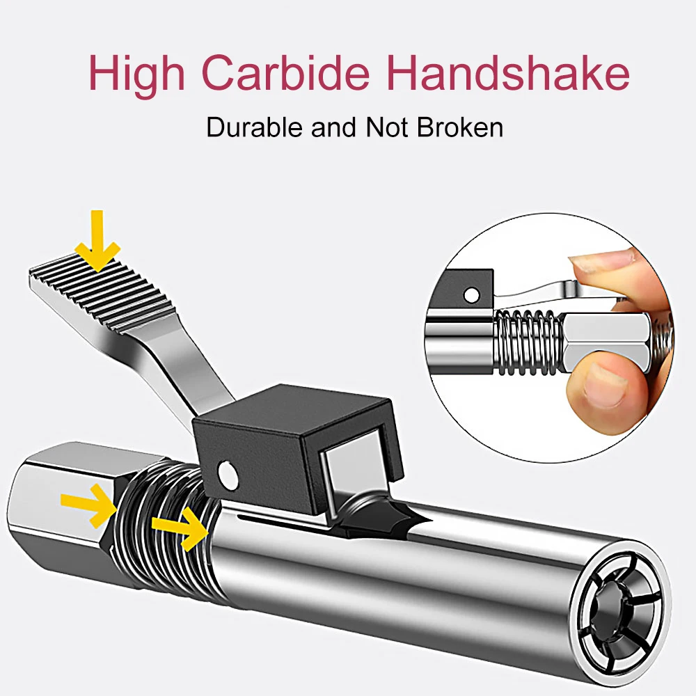 

New Grease Gun Coupler Mini Manual Grease Pump Head 10000PSI Syringe Lubrication Nozzle Oil Filling Tool Grease Injector Nipple
