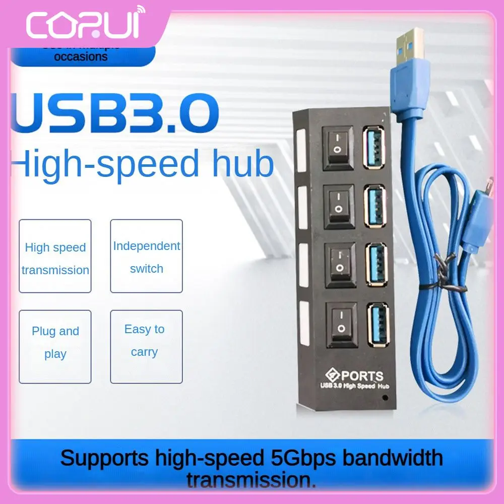

Hub Splitter No External Power Supply No Jamming Usb3.0 Hub 5gbps 7 Port/4 Port Multi Usb Splitte Computer Accessories No Delay
