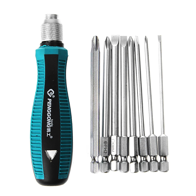 

New 8 Magnetic Drill Bits + 1 Precision Screwdriver Torx Kit Set Repair Tools