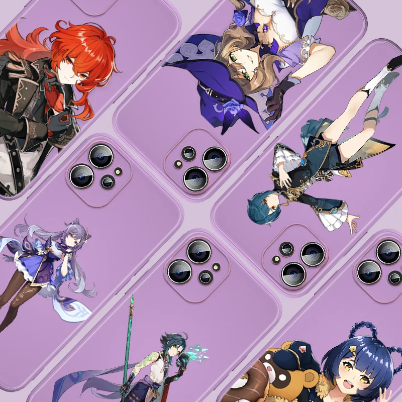 

Мягкий силиконовый чехол Genshin Impact Game для Apple IPhone 13 12 Mini 11 Pro XS MAX XR X 8 7 6 SE Plus, чехол для телефона