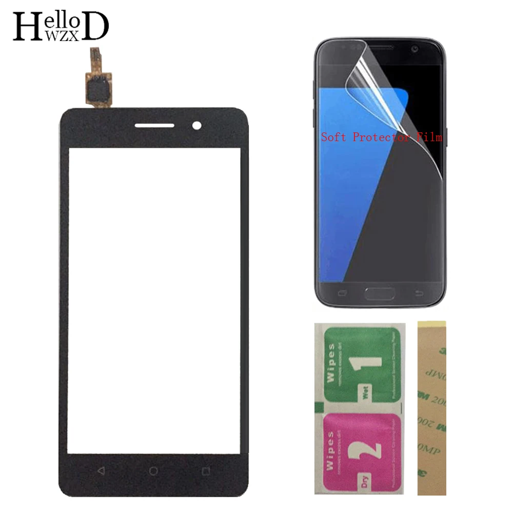 

Phone Touch Screen TouchScreen For Huawei Honor 4C Touch Glass Front Glass Digitizer Panel Lens Sensor + Protector Film 3M Glue