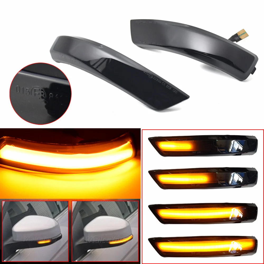 

For Ford Focus 2 3 Mk2 Mk3 Mondeo Mk4 Car Flowing Side Wing Rearview Mirror Indicator Blinker LED Dynamic Turn Signal Light