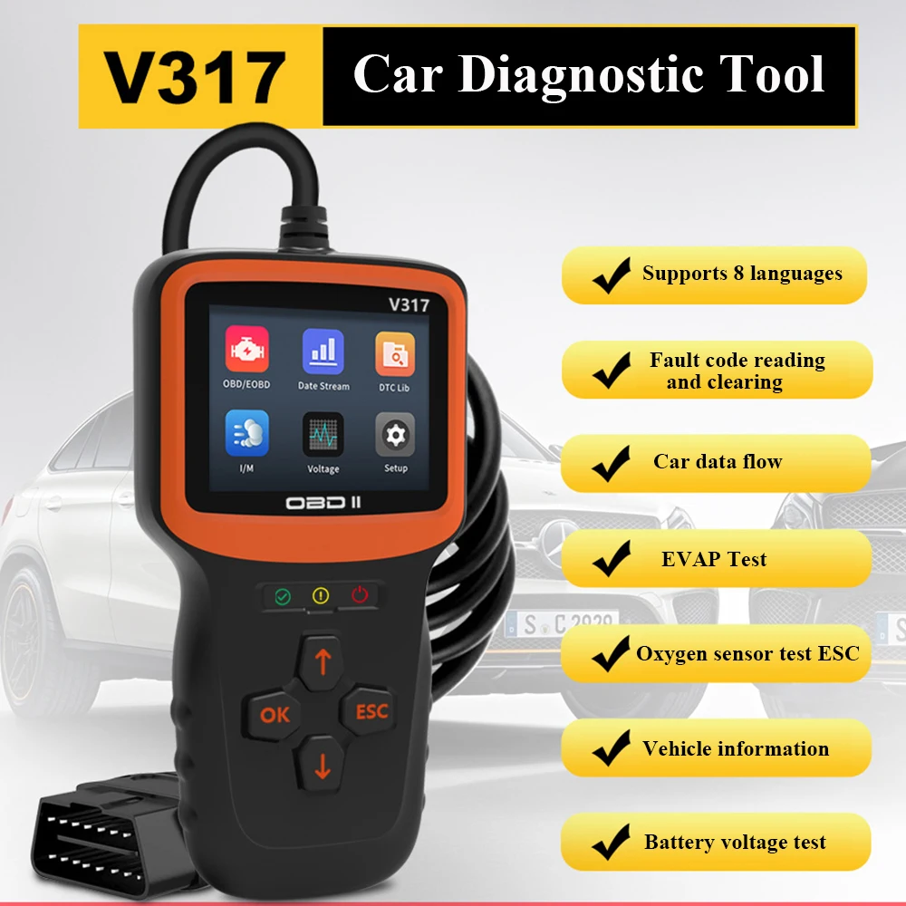 

Сканер OBD2, профессиональный инструмент для диагностики автомобильной системы двигателя, бессрочный бесплатный автомобильный считыватель кодов DTC, инструмент для диагностики автомобиля