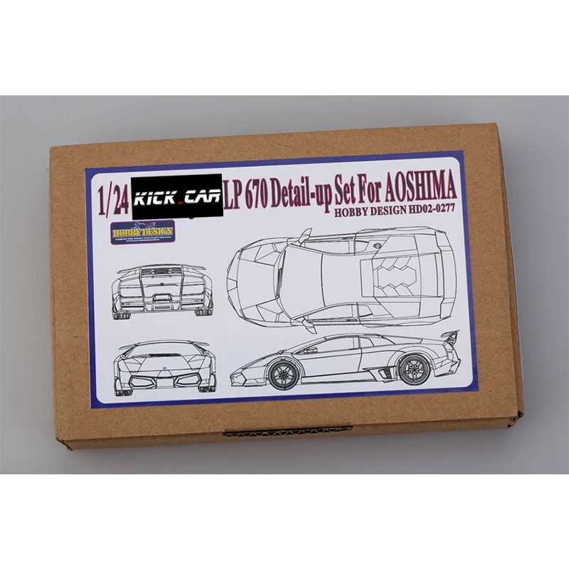 

Hobby Design 1/24 LP670 Detail-up Set For A （PE+Resin） Detail-up Set Assembly Model Car Metal Modifications Set HD02-0277