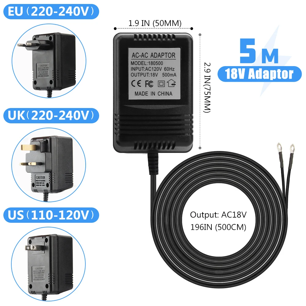 Вилка для США Великобритании ЕС 18 в трансформатор переменного тока зарядный