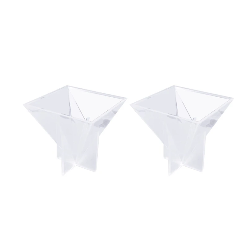2Pcs DIY Pyramid Silicone Mould 3D Pyramid Mould Jewelry Making Mould