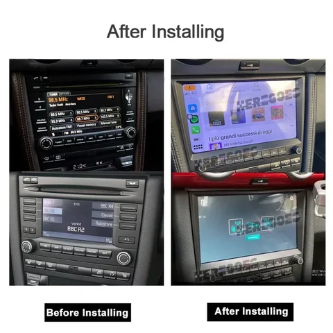 Car Stereo 720P Android 13 Multimedia Player with GPS Auto Radio Carplay 8GB + 256GB Navigation Wi-Fi for Porsche Cayman 911 987 Boxster 997