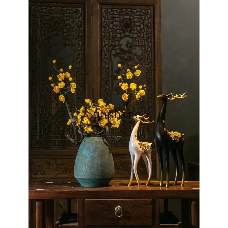 Цветочная композиция для гостиной веранды телевизионный шкаф стойка украшения