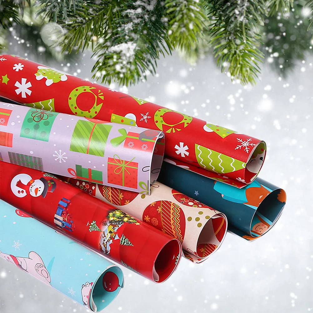 

Paper Wrap Wrapping Christmas Gift Bundle Tissue Wedding Rollprinting Festival Beautiful Packing Reversible