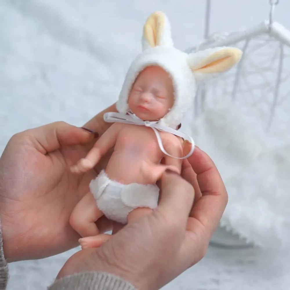 

Toy Mini Reborn Doll 6 inch bonecas infantil meninas reborn bebé bebe silicona cuerpo entero 100℅ real Free Shipping