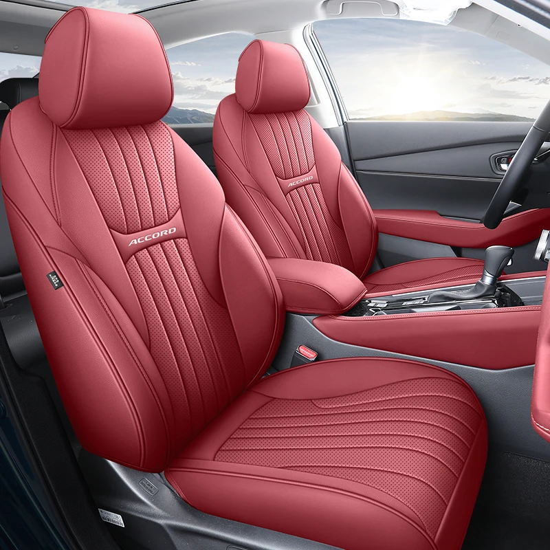 Специальные автомобильные чехлы на сиденья для Honda Accord 2023 2024 Кожаная подушка