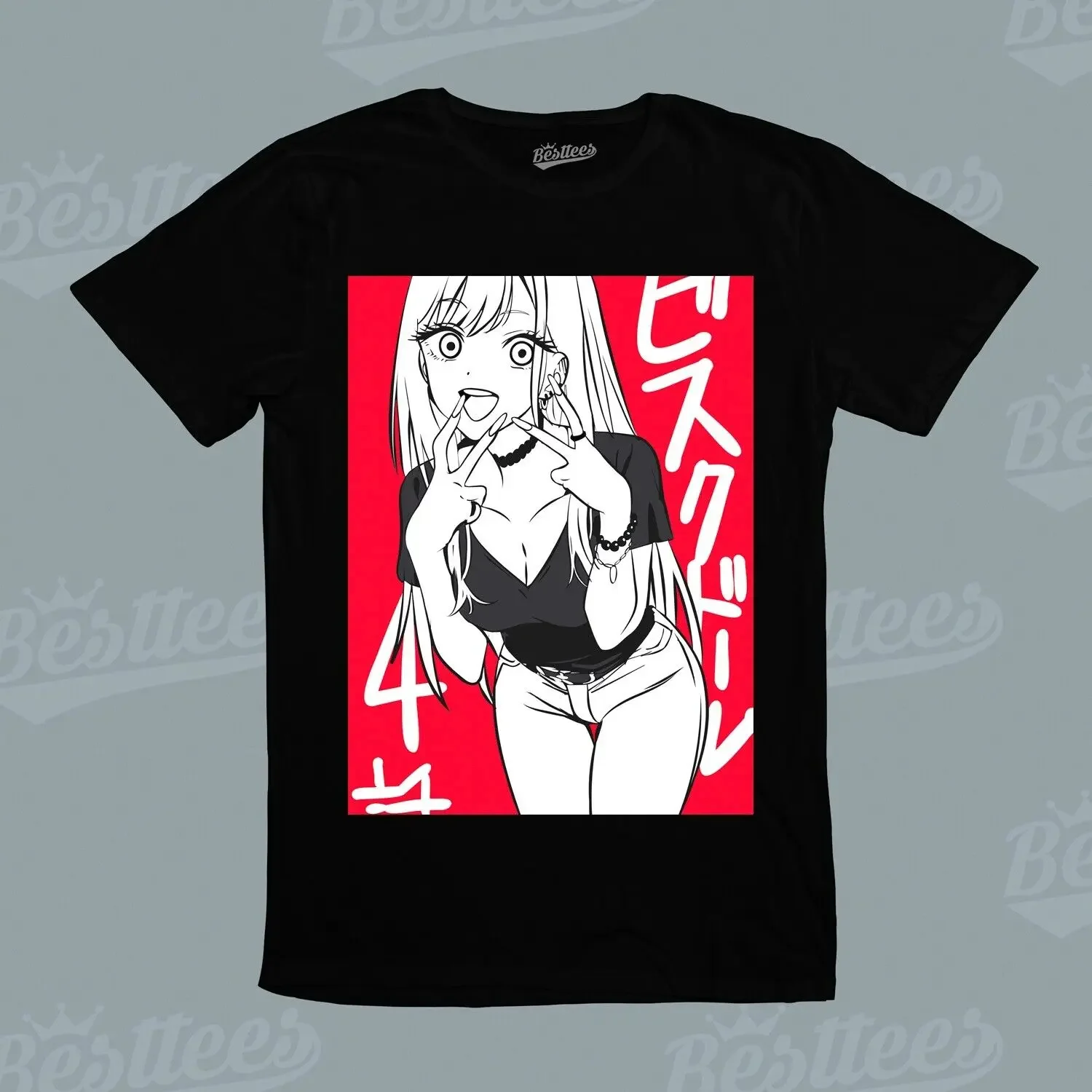 Мужская/Женская футболка из японского аниме Моя одежда красная Марин Китагава