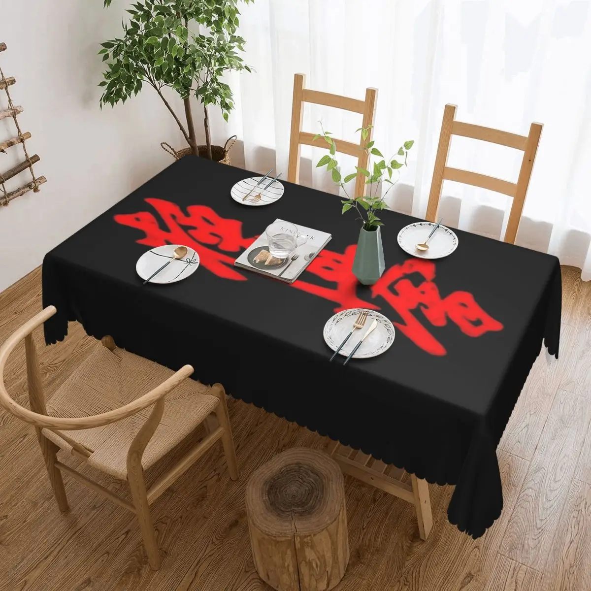 

Rectangular Tablecloth Tablecloth Fit 45"-50" Table Cloth Martial Arts Table Cover