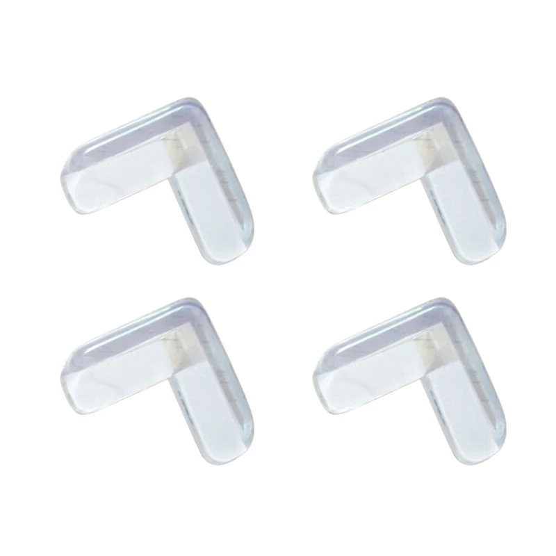 

4Pcs Baby L-Shaped Anti-Collision Corner Thickened Transparent Table Corner Safety Protection Pad Silicone Child Anti-Collision