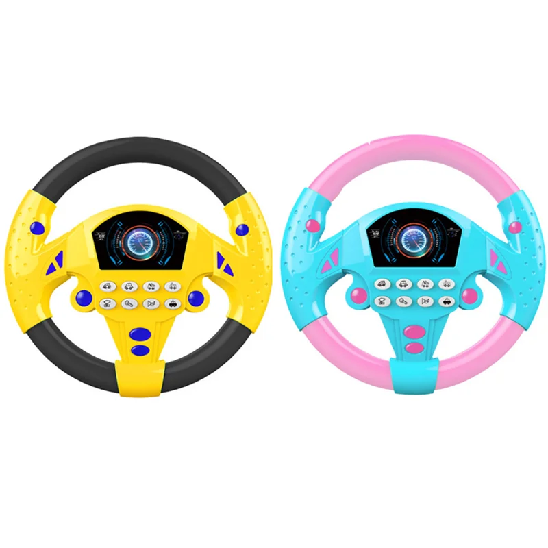 

Simulate Driving Car Copilot Steering Wheel Eletric Baby Toys with Sound Musical Educational Stroller Driving Enlightenment Toys