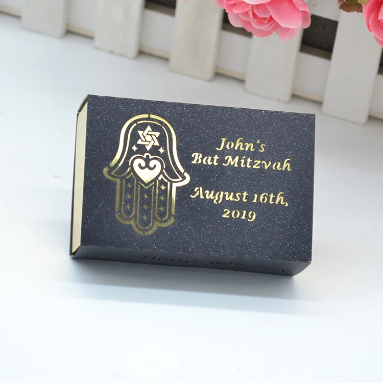 

Персонализированная еврейская звезда Hamsa, тефилин, лазерная резка, иврит бар, Mitzvah, подарочные коробки для конфет