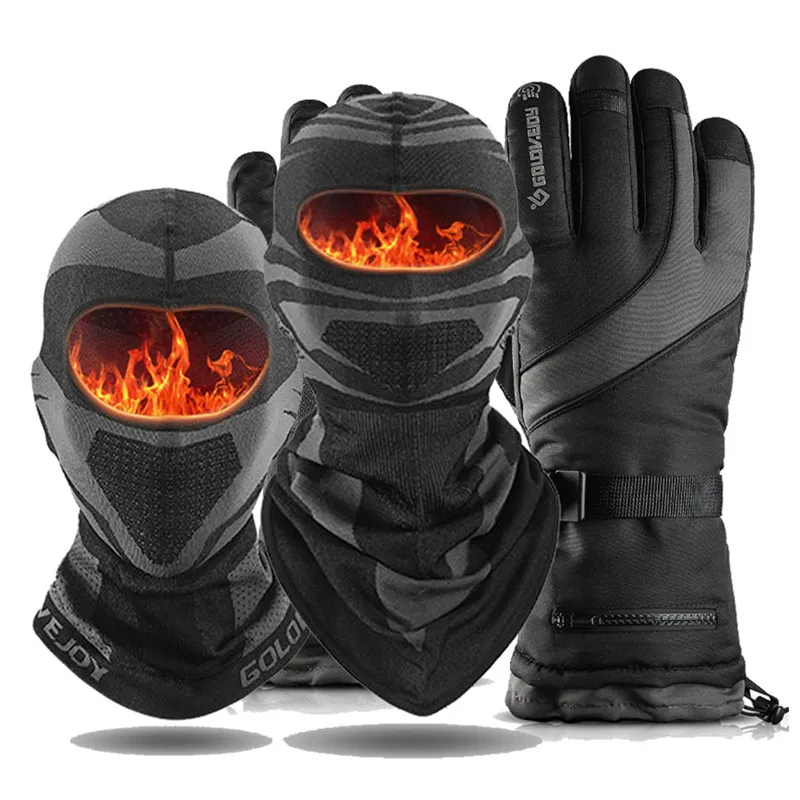 

Ski Gloves Heater Winter Warm Gloves For Men Waterproof Snow Gloves Warm Mask Scarf Mask For Mask Balaclava Winter Face Mask
