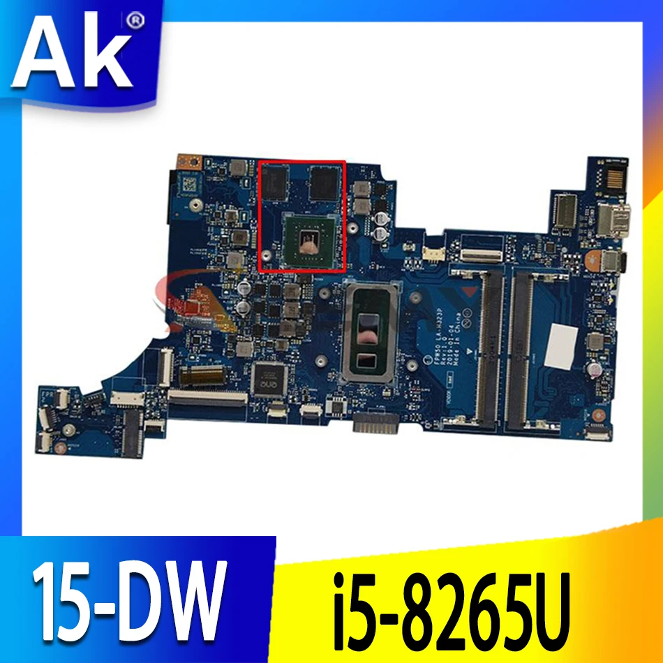 

L51992-601 FPW50 LA-H323P For HP 15-DW 15S-DU 15S-DR Laptop Motherboard L51992-001 With i5-8265U CPU GT940M 2G GPU 100% Tested