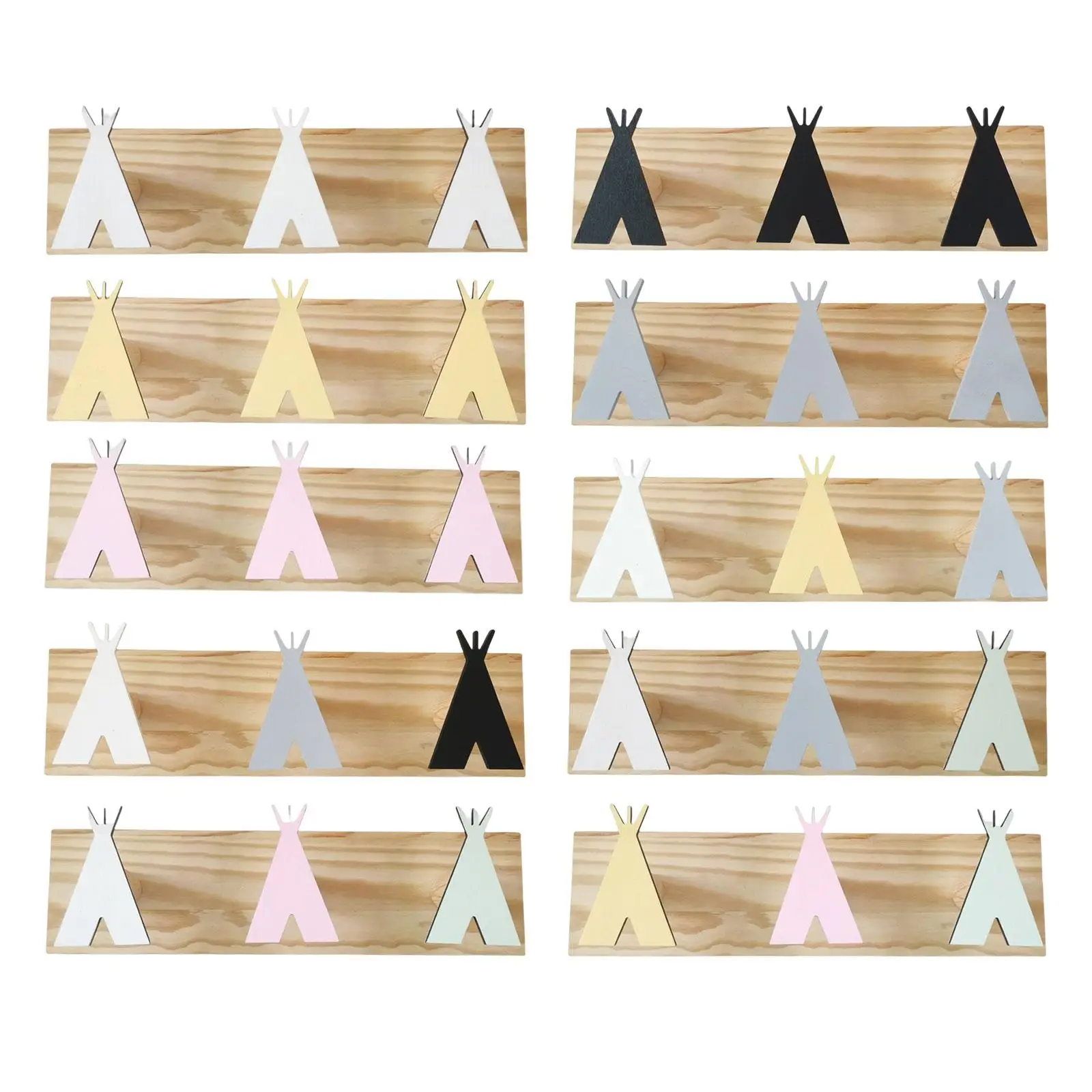 

Clothes Hook Organizer Heavy Duty Wooden Hooks for Hanging Handbag Bedroom
