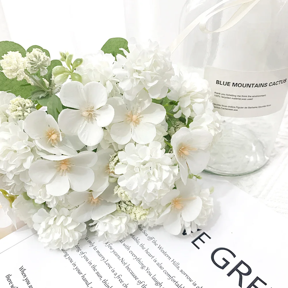 

Искусственные цветы пионы шелк синий