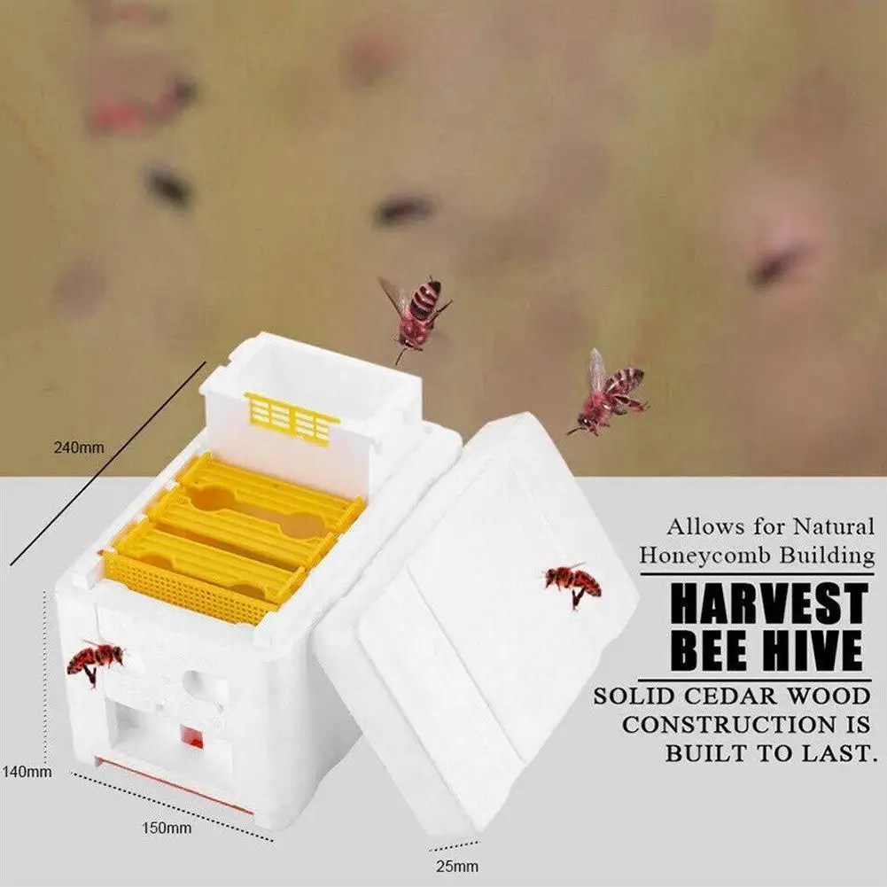 

Beehive Beekeeping King Box Foam Home Bee Hive Pollination Boxes Harvest Hive Beekeeper Queen Marking Cage Mating Kits