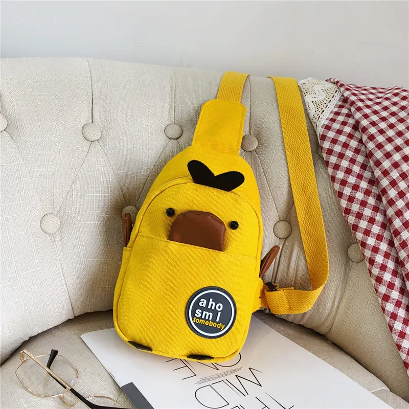 

New Cartoon Crossbody Bags for Women Casual Canvas Girl Chest Bag Korean Version of The Trendy Kids Shoulder Bag