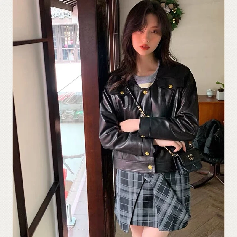 

Women Coat Natural 100% Sheepskin Winter Fashion Sheepskin Genuine Leather Long Windcoat Female Outwear H707