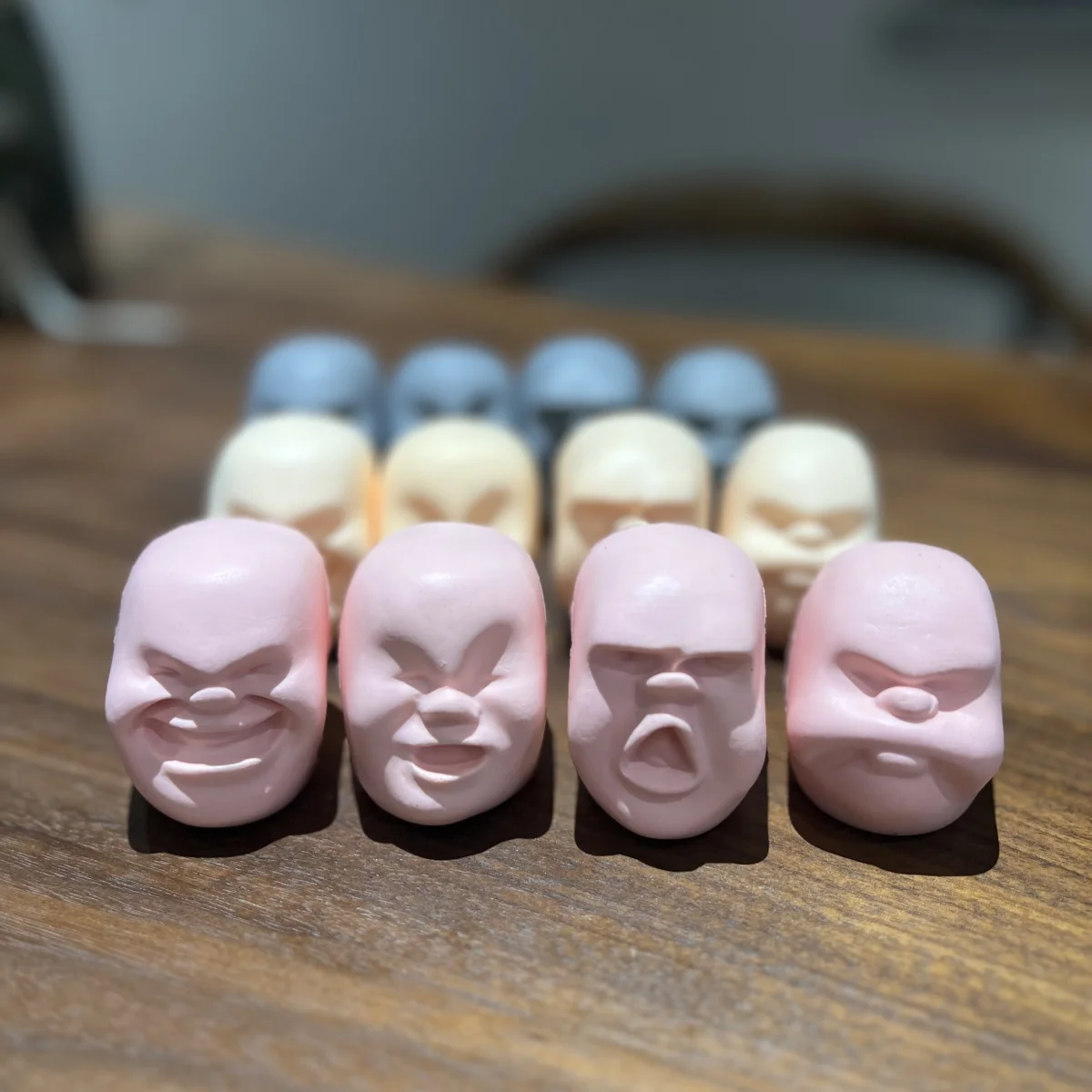 4 шт. мяч с эмоцией человеческого лица медленный отскок забавная новинка Caomaru