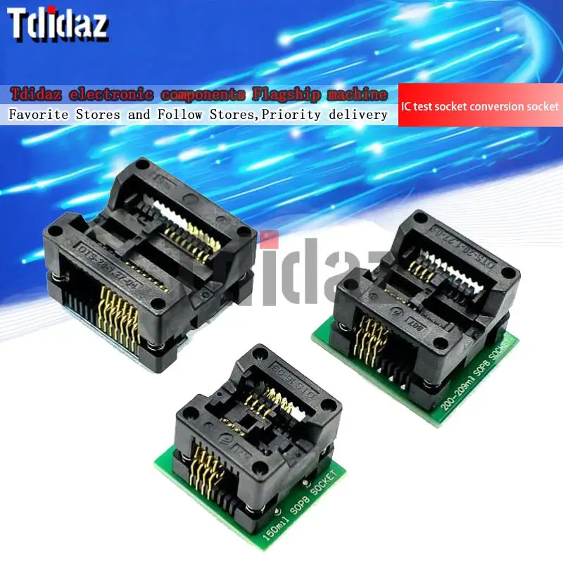 

Программатор SOIC8 SOP8 в DIP8 с широким сиденьем, 150/мил