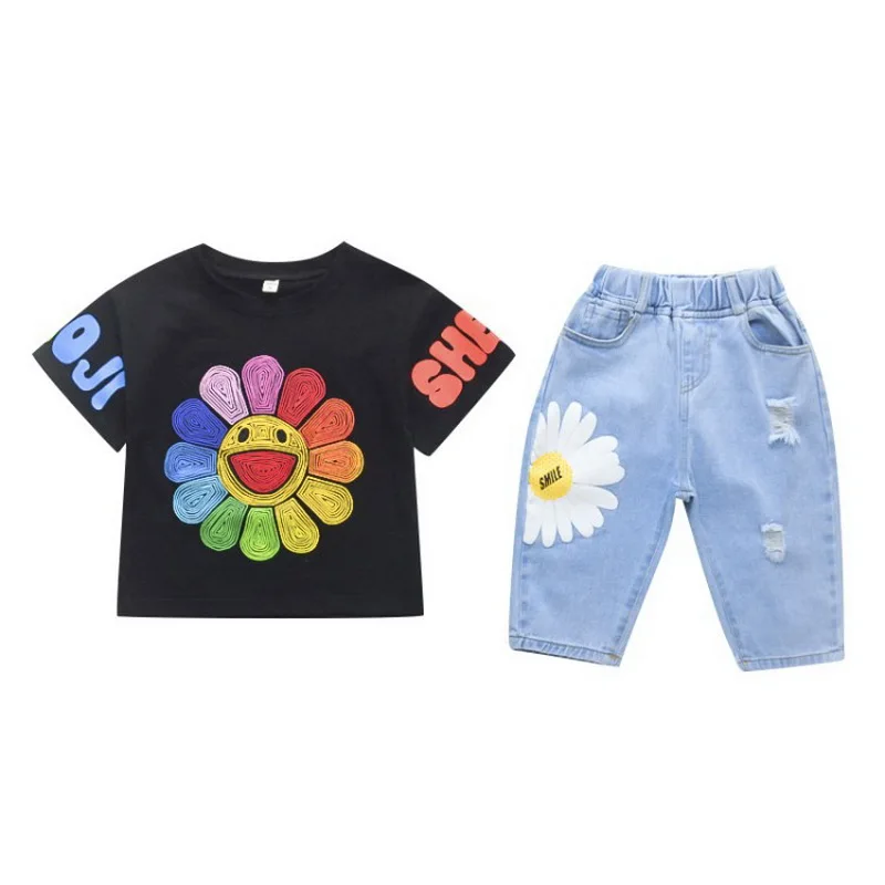 

Toddler Baby Boy Clothes Set Kids Boys Cute Short Sleeve T-Shirt Top+Pants 2pcs Outfits Girls Clothing Set Casual Children Suits