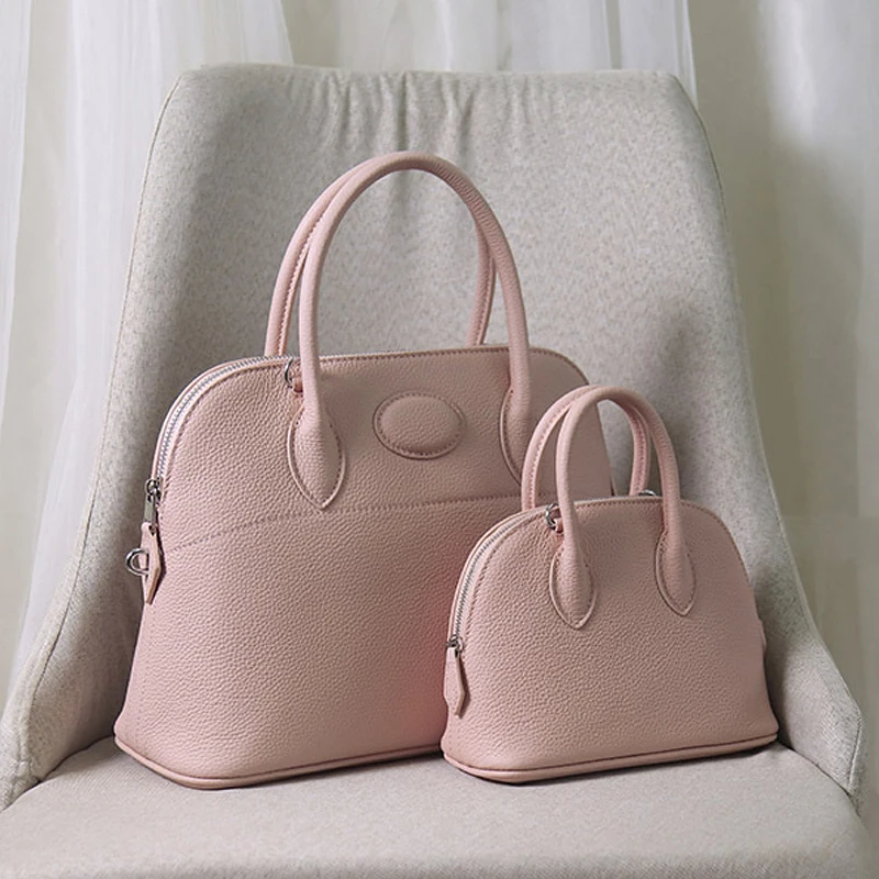 

Shell Bag Togo Top Layer Cowhide Genuine Leather Hndbag for Women Large Capacity Crossbody