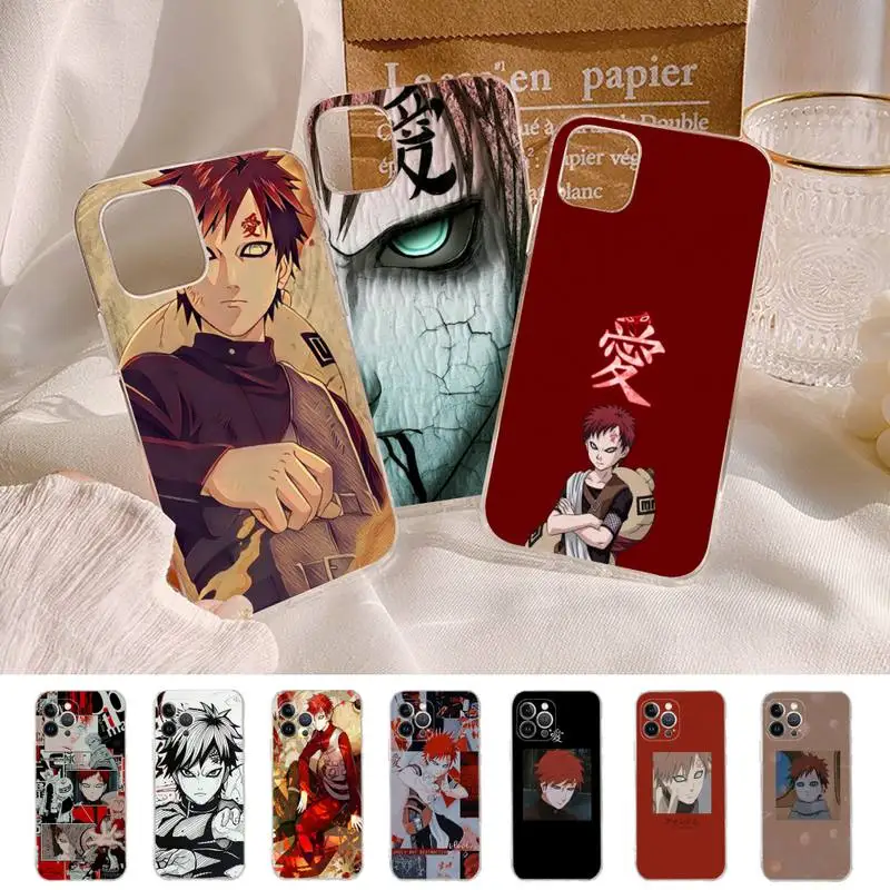 

BANDAI Naruto Gaara Phone Case for iPhone 11 12 13 mini pro XS MAX 8 7 6 6S Plus X 5S SE 2020 XR case