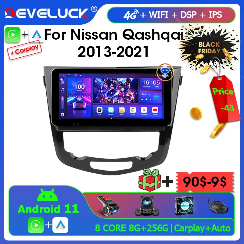 

2Din 10.33" Android 11 Car Radio For SNissan J11/Qashqai X-Trail/Rogue/Dualis 2013-2021 Multimedia Player Navigation QLED Screen