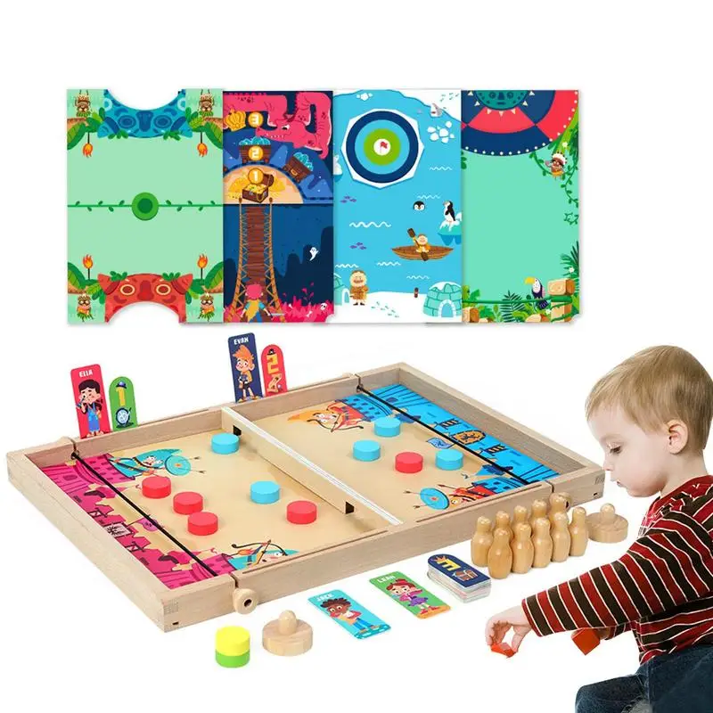 

10 в 1, деревянная игра-Шахматы с 4 картами