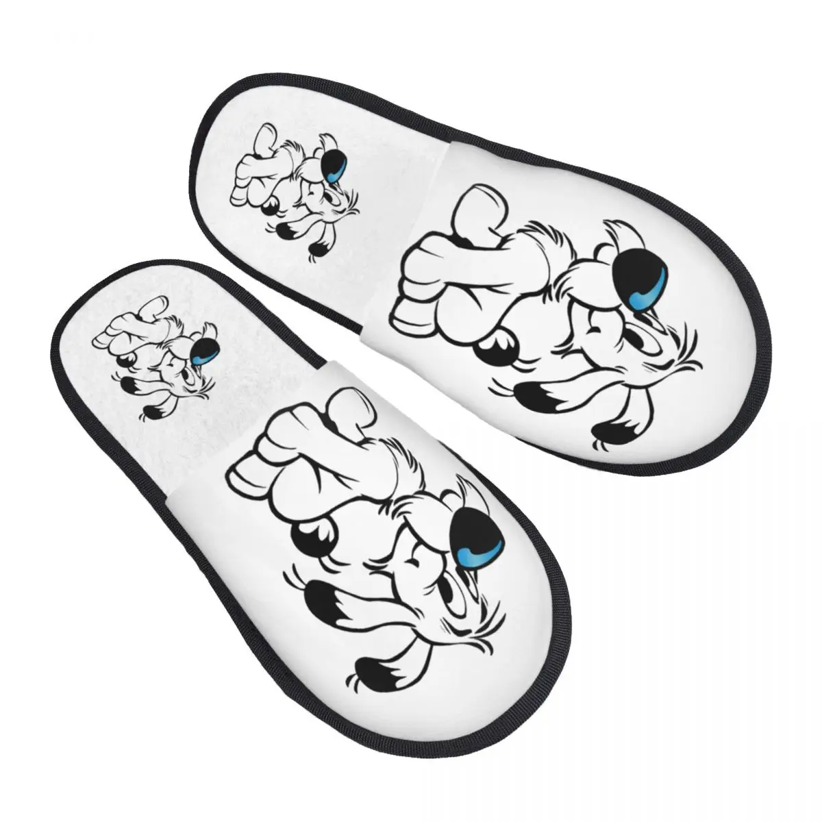 Пользовательские гостевые тапочки Астерикс и Обеликс Dogmatix для спа-женщин