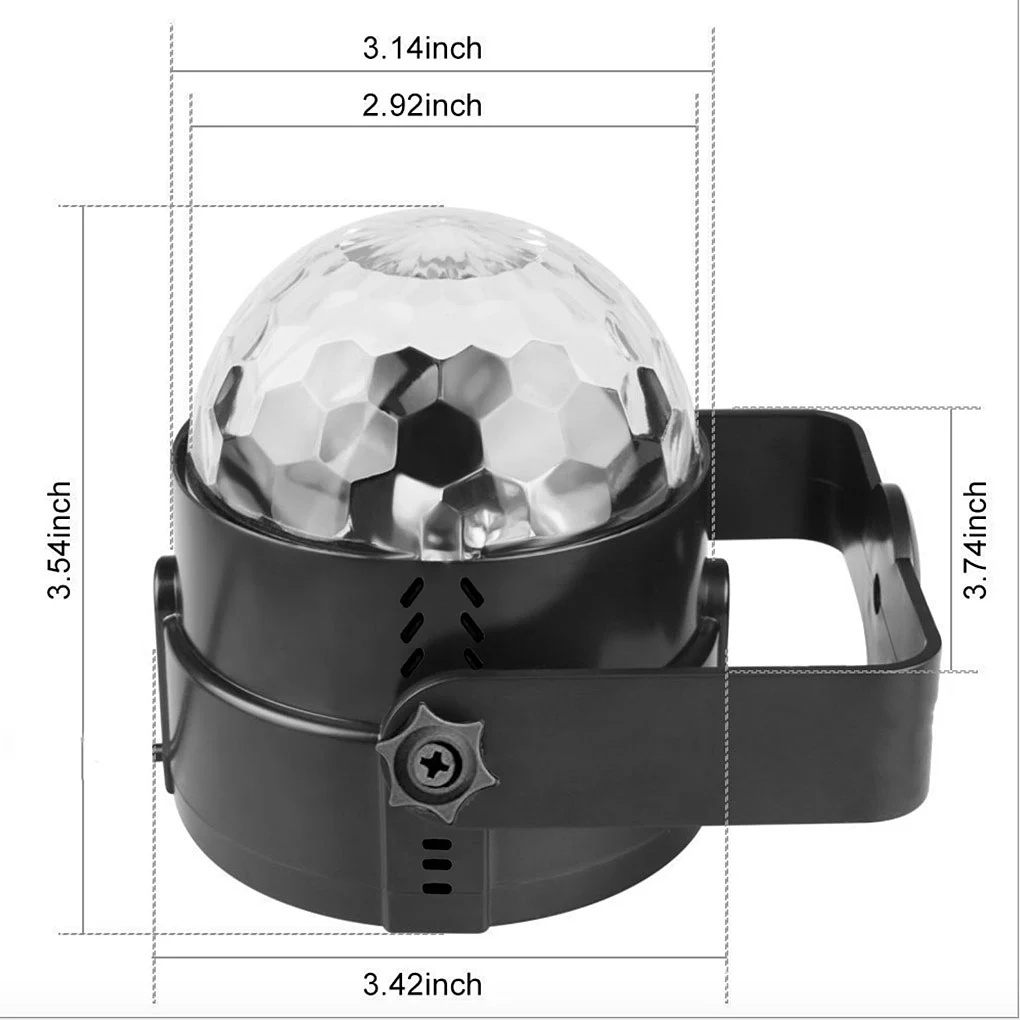 

Party Light Ball 3W Remote Control IP65 Waterproof Light Flashing LED Disco Stage Projector US Plug