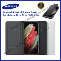 Original Samsung Galaxy S21 ultra 5G Smart LED View Cover Auto Sleep Leather Cover Wallet Flip Case for Galaxy S21/S21 PLUS/S21+
