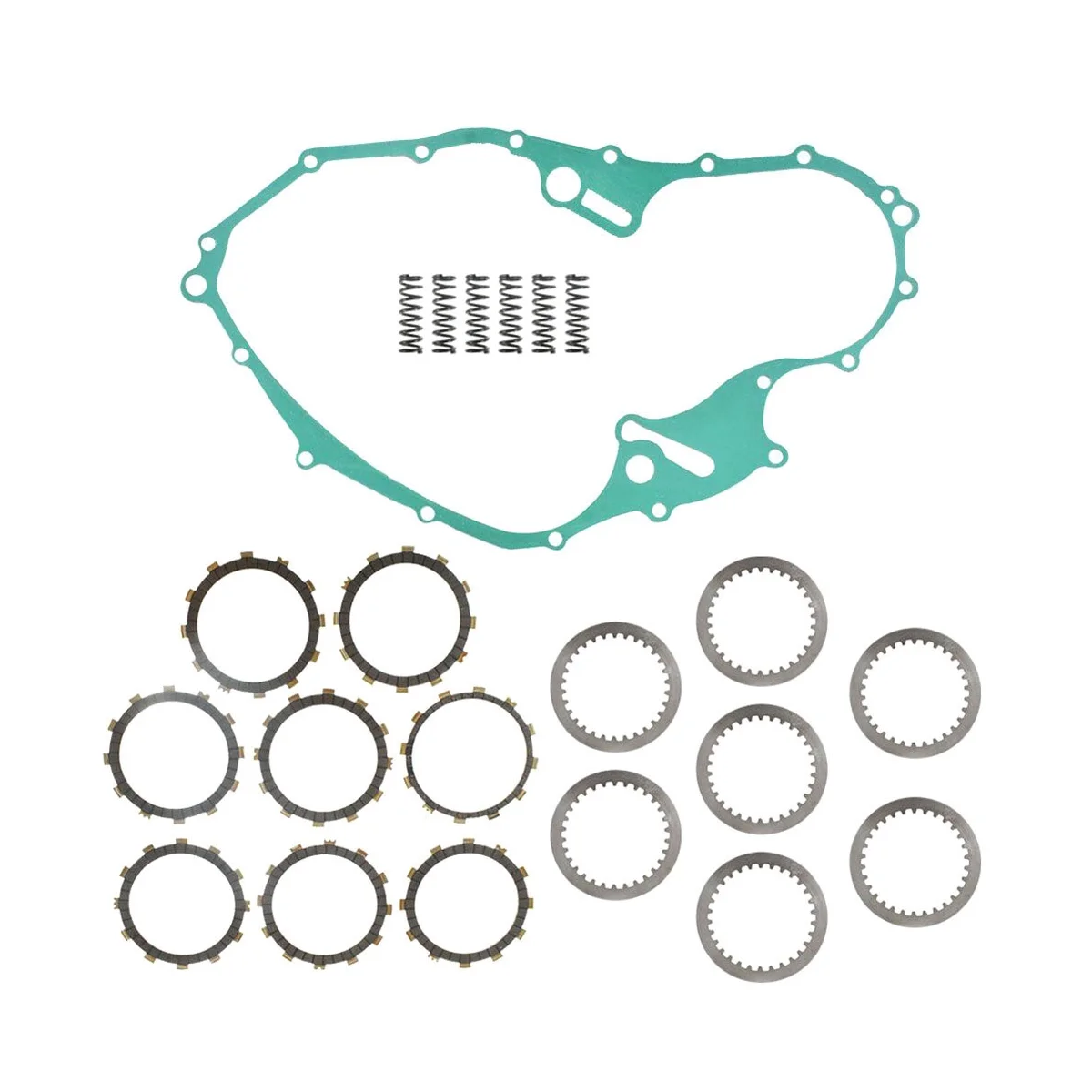 

For 06-18 700 700R Clutch Kit Fiber Friction Discs+Springs+Gasket 5TG-16331-00-00 4X7-16325-00-00