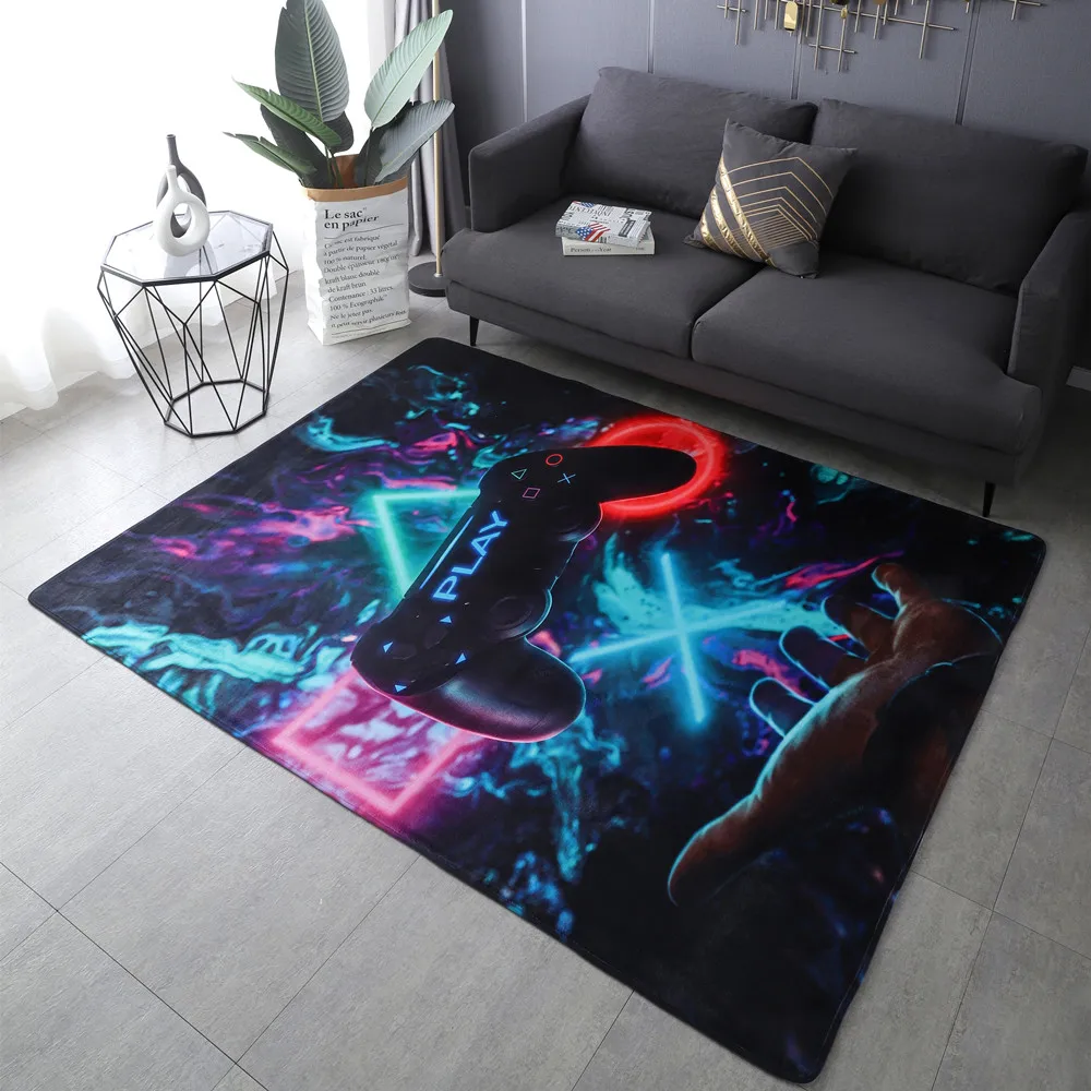 Anime Carpet Gamer Controller Kids Play Area Rugs Child Game Floor Mat Cartoon Super Mario Pattern 3D Printing Carpets Living |