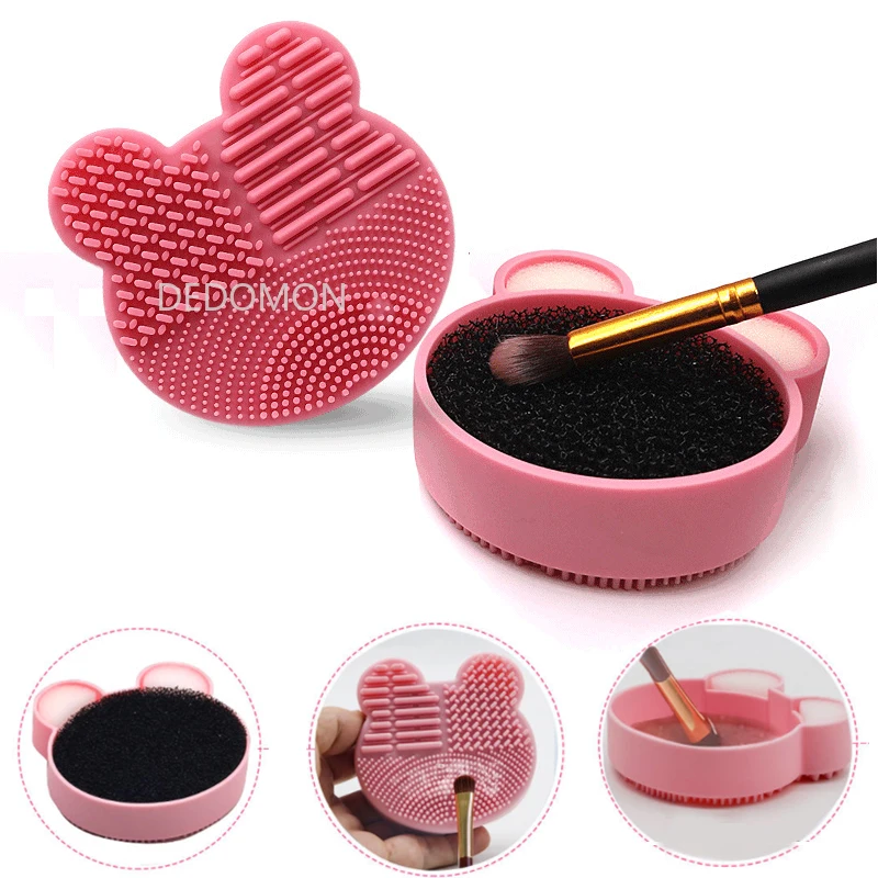 Медведь приспособление для очистки косметических кистей чистящей щетки чистки