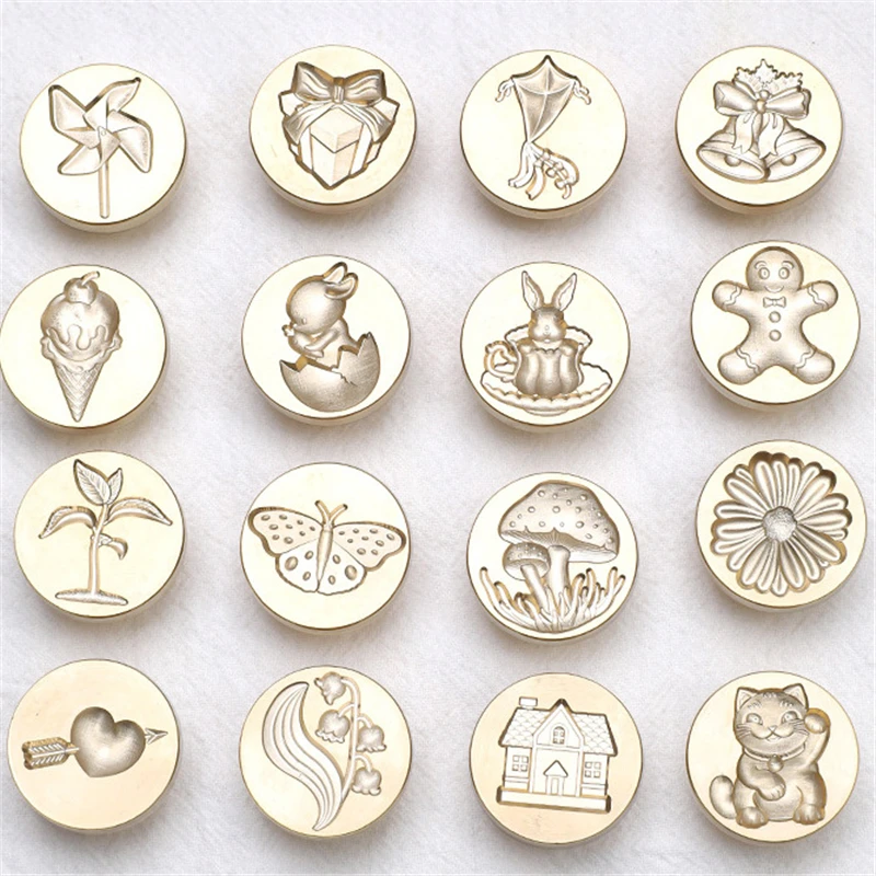

Mushroom Key Charm Cat Wax Seal Stamp DIY Maple Leaf Lantern Butterfly Stamps Wedding Postage Envelopes Hobby Craft Decor Card