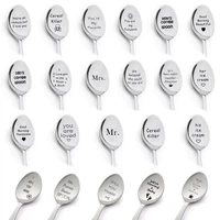 stainless steel milk coffee spoons dessert ice cream fruit spoon teaspoon accessories tableware gift for valentines day
