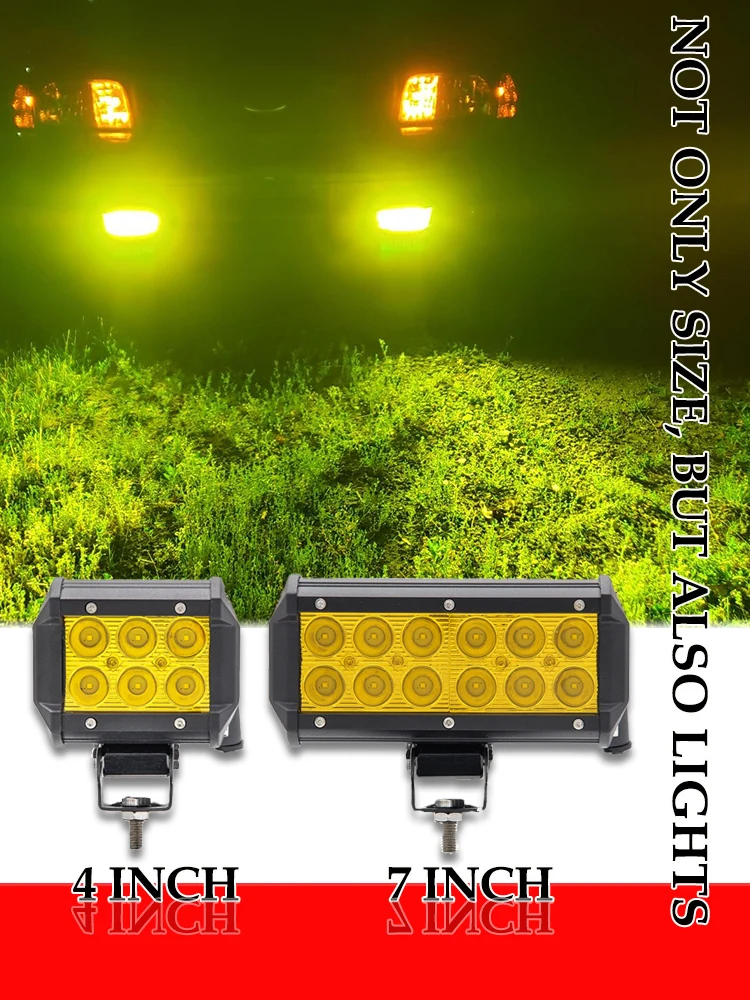 Led Комбо свет бар вождения работы капсулы противотуманные лампы 3000K 18W 36W 12V 24V для